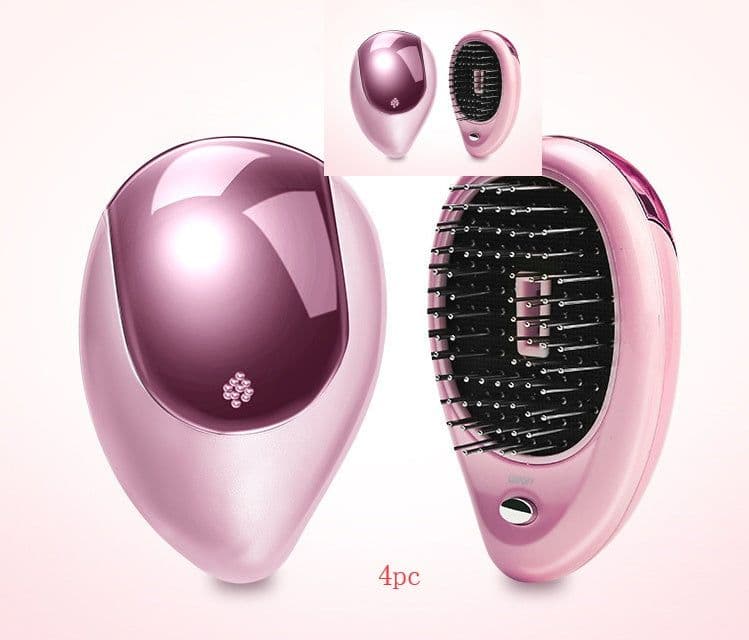 image-Electric Sound Wave Vibration Magnetic Massage Comb Portable Negative Ion Hair Comb