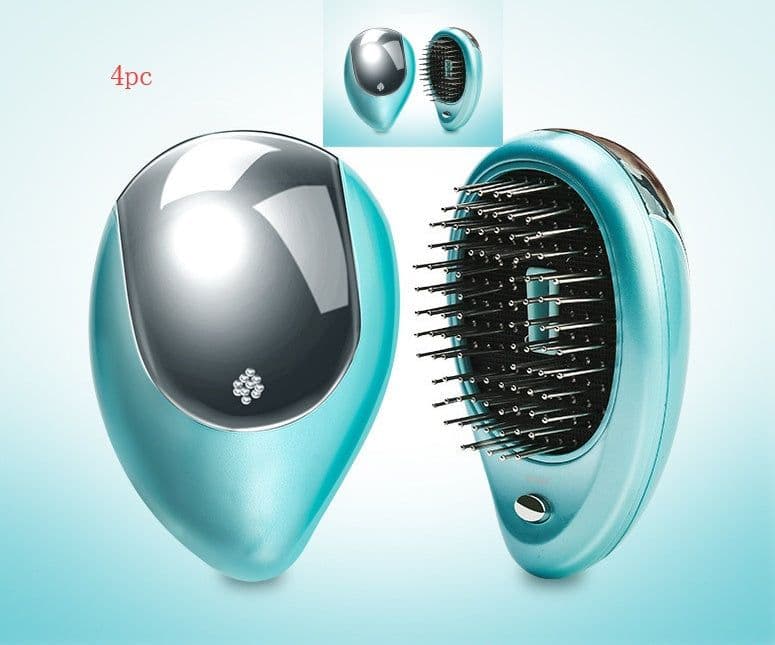 image-Electric Sound Wave Vibration Magnetic Massage Comb Portable Negative Ion Hair Comb