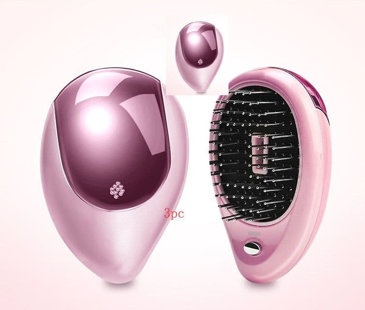 image-Electric Sound Wave Vibration Magnetic Massage Comb Portable Negative Ion Hair Comb