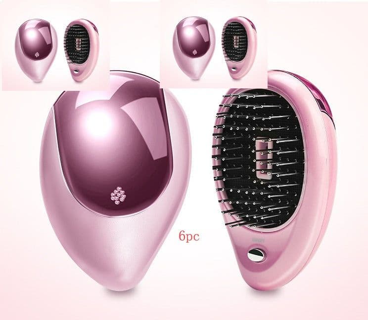 image-Electric Sound Wave Vibration Magnetic Massage Comb Portable Negative Ion Hair Comb