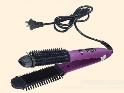 image-Hair curling stick dual-purpose hair straightener buckle hair curler electric coil comb plywood