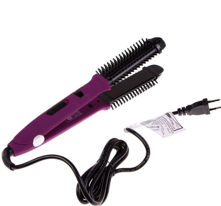 image-Hair curling stick dual-purpose hair straightener buckle hair curler electric coil comb plywood