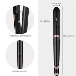 image-Professional Hair Straightener Curler Hair Flat Iron Negative Ion Infrared Hair Straighting Curling Iron Corrugation LED Display
