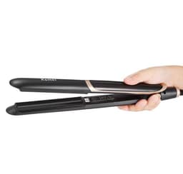 image-Professional Hair Straightener Curler Hair Flat Iron Negative Ion Infrared Hair Straighting Curling Iron Corrugation LED Display