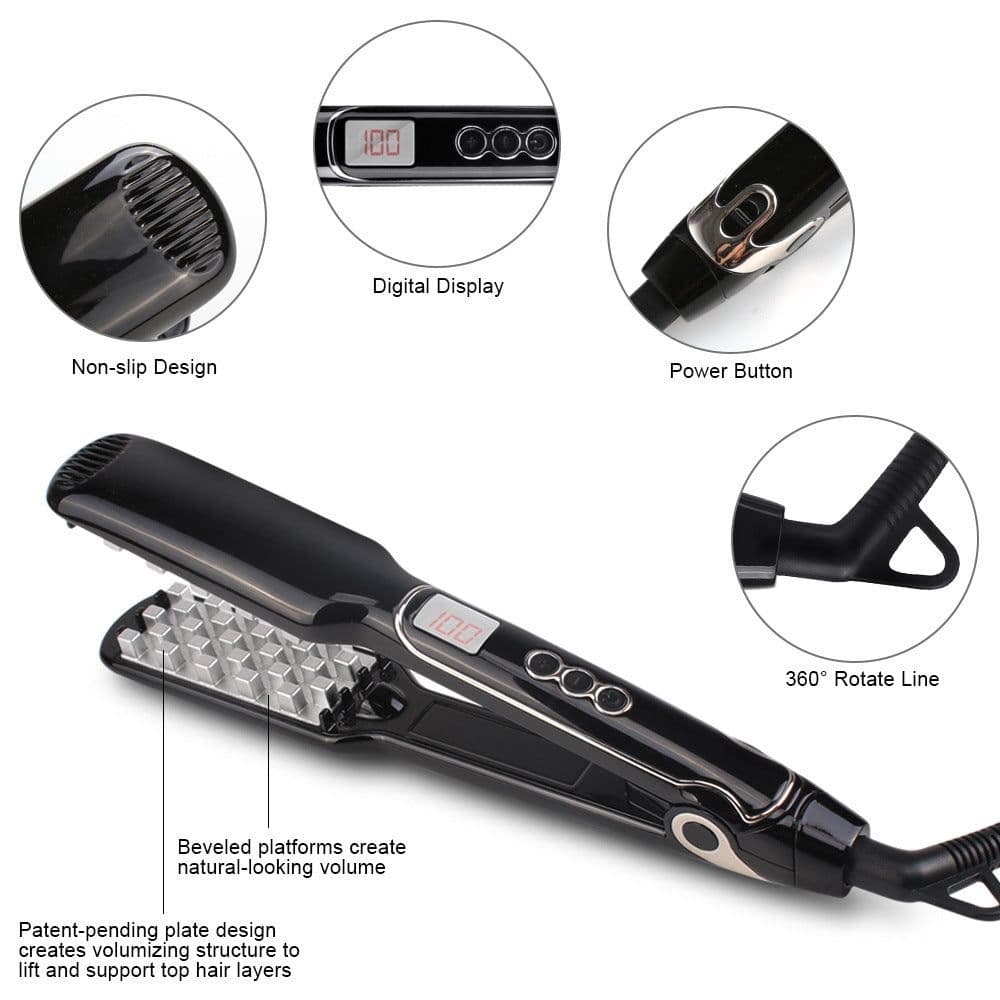 image-Fasion Cheveux Volumisant Fer fer plat fer à lisser Numérique fer plat avec écran lcd Cheveux Styling Outils