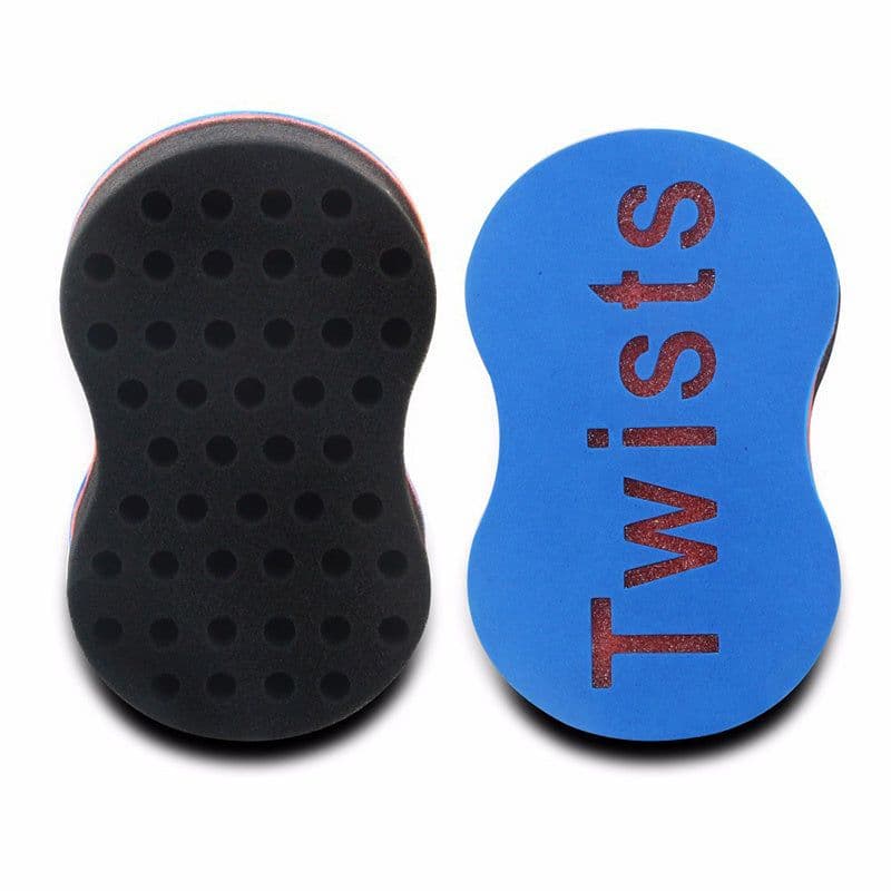 image-Wave-shaped Sponge Hair Twist Brush Double Sided Multi-holes Side Braid Hair Twist Curl Wave Styling Tools Braiders