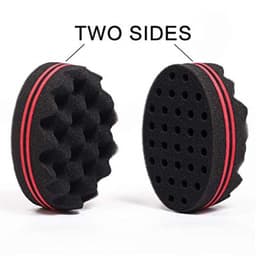 image-Wave-shaped Sponge Hair Twist Brush Double Sided Multi-holes Side Braid Hair Twist Curl Wave Styling Tools Braiders