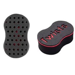 image-Wave-shaped Sponge Hair Twist Brush Double Sided Multi-holes Side Braid Hair Twist Curl Wave Styling Tools Braiders