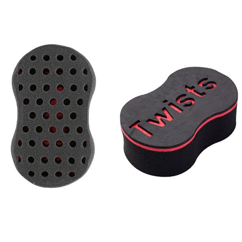 image-Wave-shaped Sponge Hair Twist Brush Double Sided Multi-holes Side Braid Hair Twist Curl Wave Styling Tools Braiders