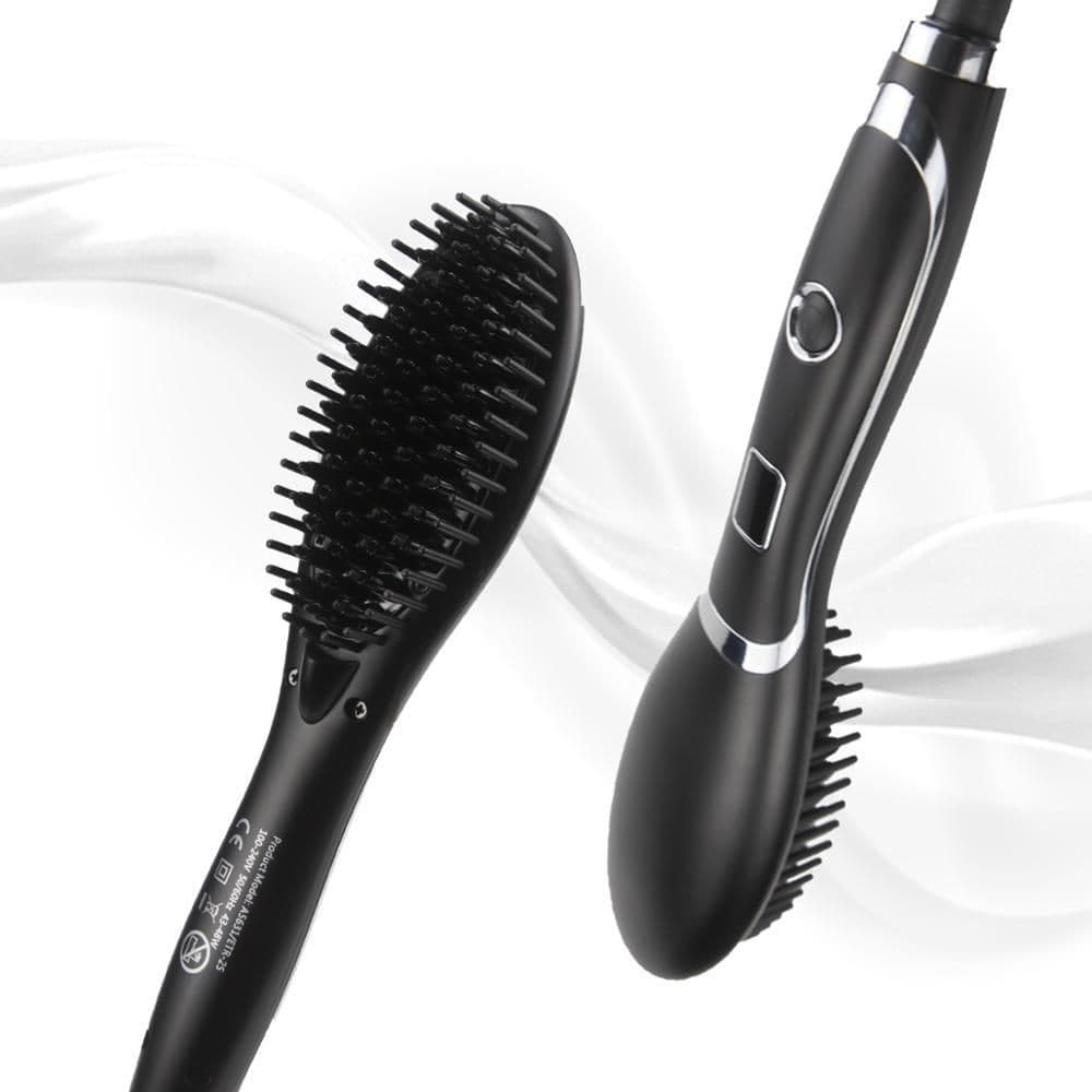 image-Hair Straightener Comb Hair Electric Brush Comb Irons Auto Straight Hair Comb