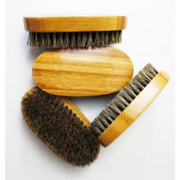 image-Beard wax beard oil wood comb bristle bristle brush shaving scissors set