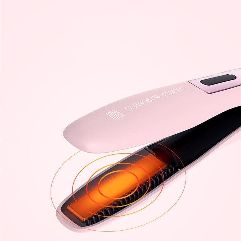 image-Cordless Hair Straightener for Travel Straightening and Curling