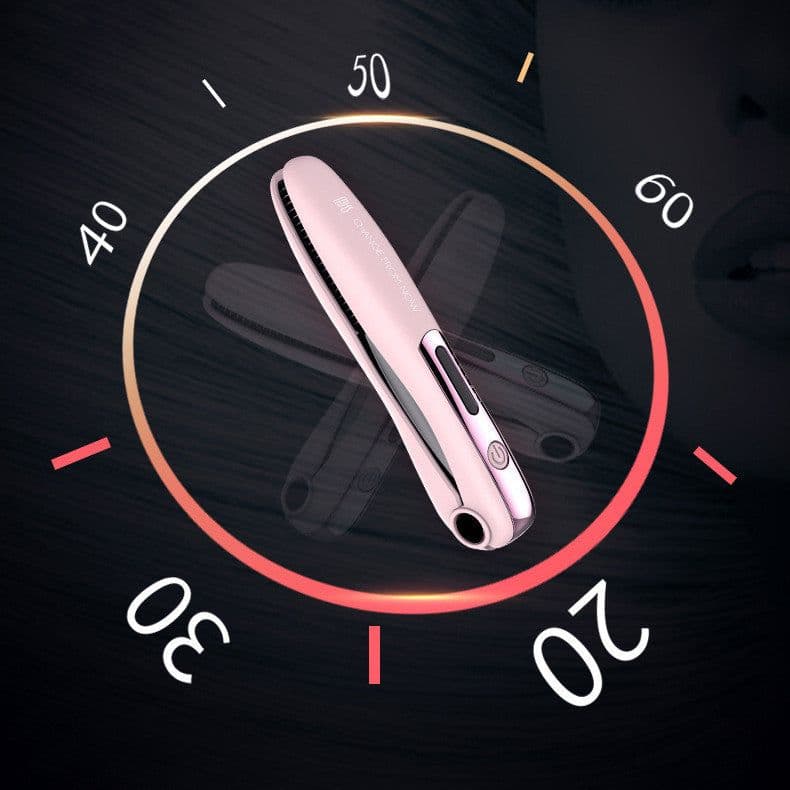 image-Cordless Hair Straightener for Travel Straightening and Curling