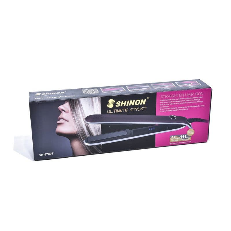 image-Thermostatic Ceramic Hair Straightener Irons Nano Titanium