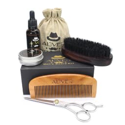 image-ALIVER men's beard portable styling comb beard comb brush cream oil beard water suit