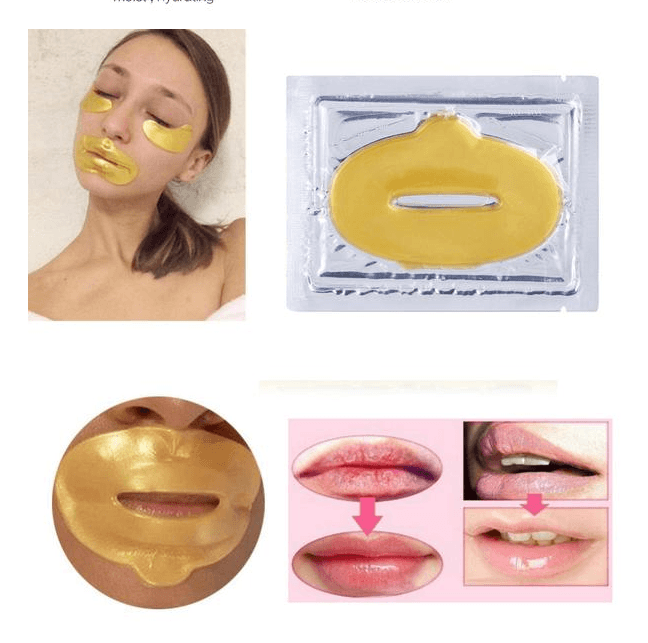 image-10pcs Golden Lip Masks