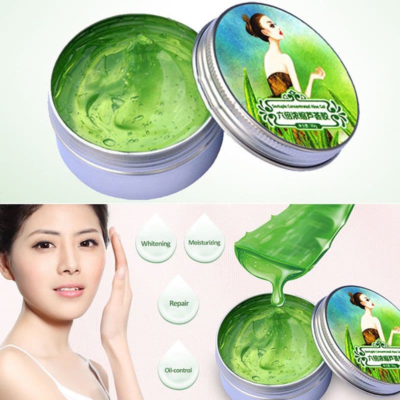 image-Natural 100 Pure Aloe Vera Gel Wrinkle Removal Moisturizing Anti Acne Anti-sensitive Oil-Control Aloe Vera Sunscreen Cream