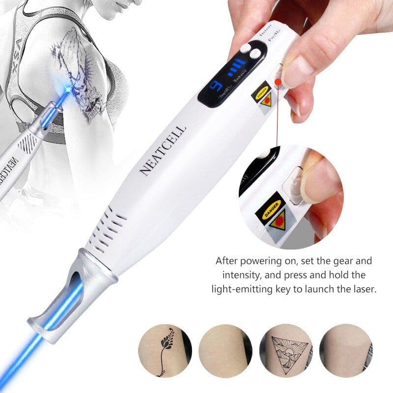 image-Picosecond Laser Pen Light Therapy Tattoo Scar Mole Freckle Removal Dark Spot Remover Machine Skin Care Beauty Device