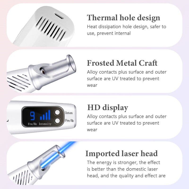 image-Picosecond Laser Pen Light Therapy Tattoo Scar Mole Freckle Removal Dark Spot Remover Machine Skin Care Beauty Device