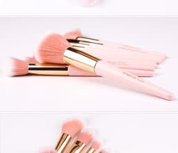 image-Set of 12 makeup brushes with pointed tail handles