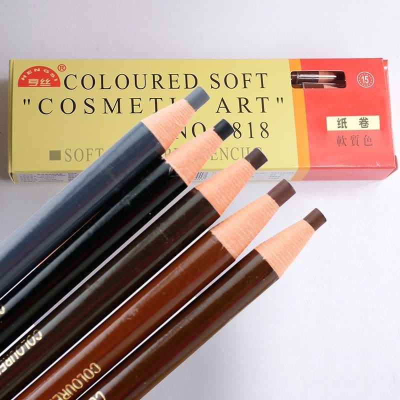 image-Brown Microblading Eyebrow Pen Waterproof Permanent Makeup Eye Brow Tattoo Pen Pencil Positioning Lip Eyebrow Marker Liner