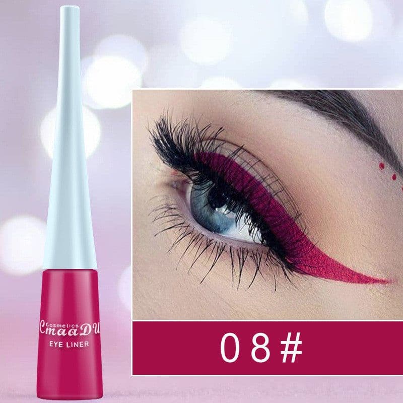 image-Color eyeliner pen cos waterproof and not blooming