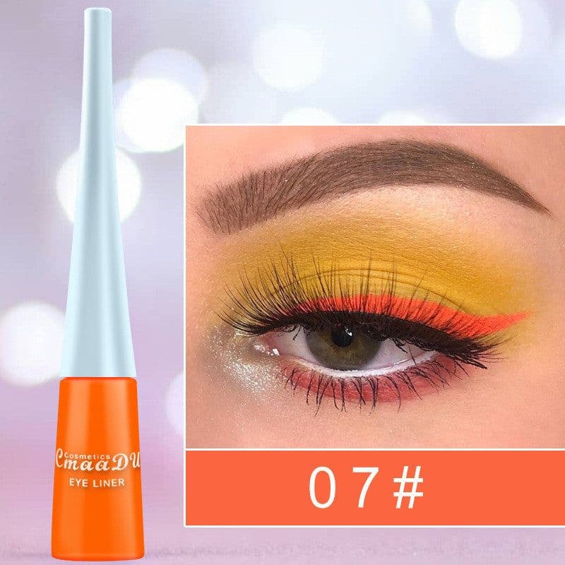 image-Color eyeliner pen cos waterproof and not blooming