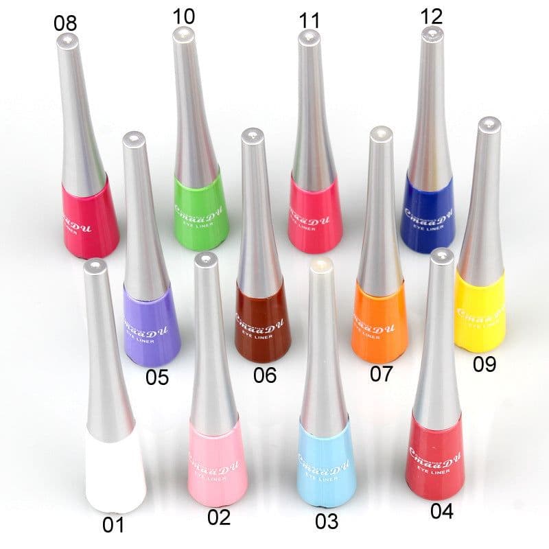 image-Color eyeliner pen cos waterproof and not blooming