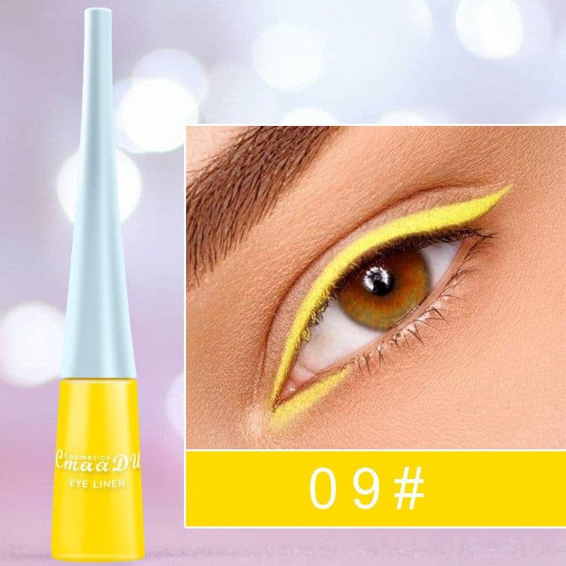 image-Color eyeliner pen cos waterproof and not blooming