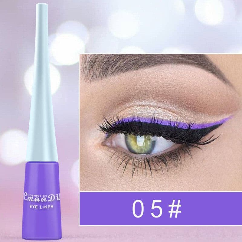 image-Color eyeliner pen cos waterproof and not blooming