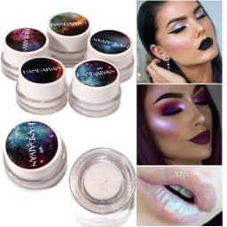 image-5 Colors Aurora Chameleon Highlighter 3D Shine Shimmer Eyeshadow Bronzer Contour Cream Rainbow Highlighting Beauty Cosmetics