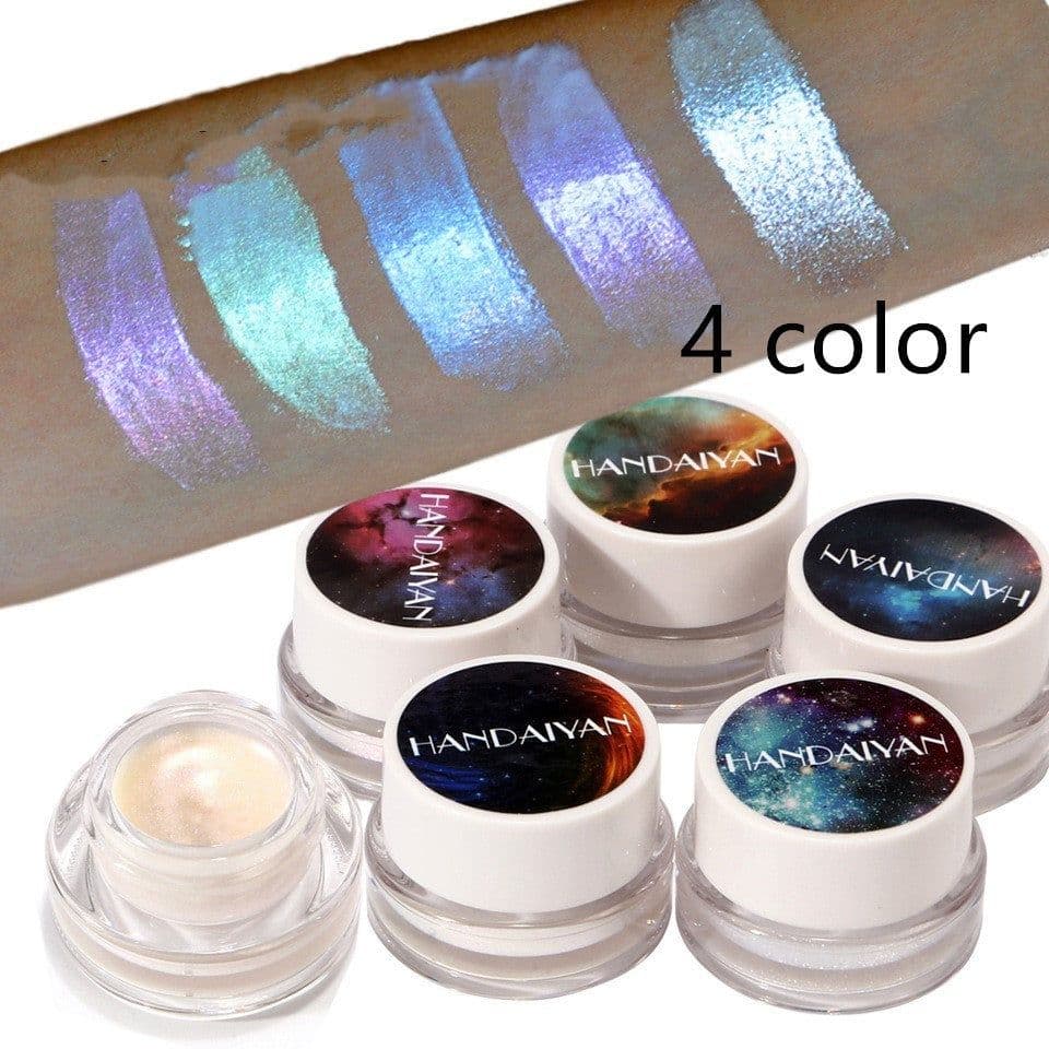 image-5 Colors Aurora Chameleon Highlighter 3D Shine Shimmer Eyeshadow Bronzer Contour Cream Rainbow Highlighting Beauty Cosmetics