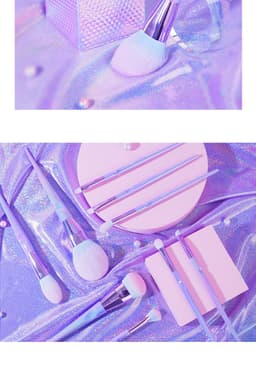 image-Fashion Hot Sale Mermaid Makeup Brush Set Soft