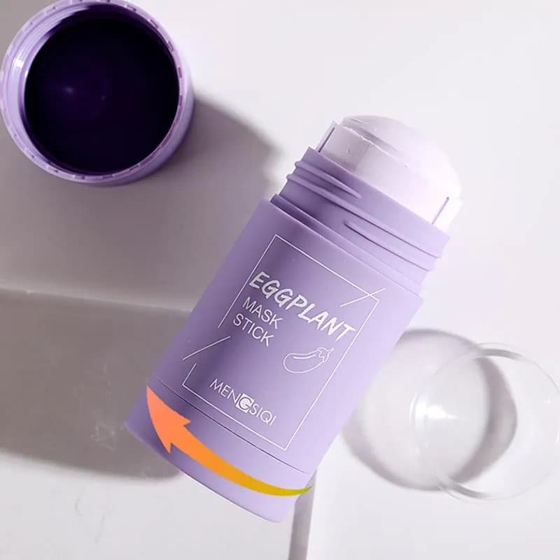 image-Face Blackhead Cream Eggplant Green Tea Cooling Deep Cleansing Clay Mask