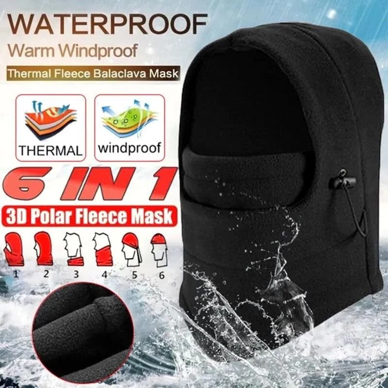 image-Windproof Hat With Mask Unisex Ski Hat Mens Winter Fleece Wrapped Warm Hat