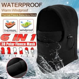 image-Windproof Hat With Mask Unisex Ski Hat Mens Winter Fleece Wrapped Warm Hat