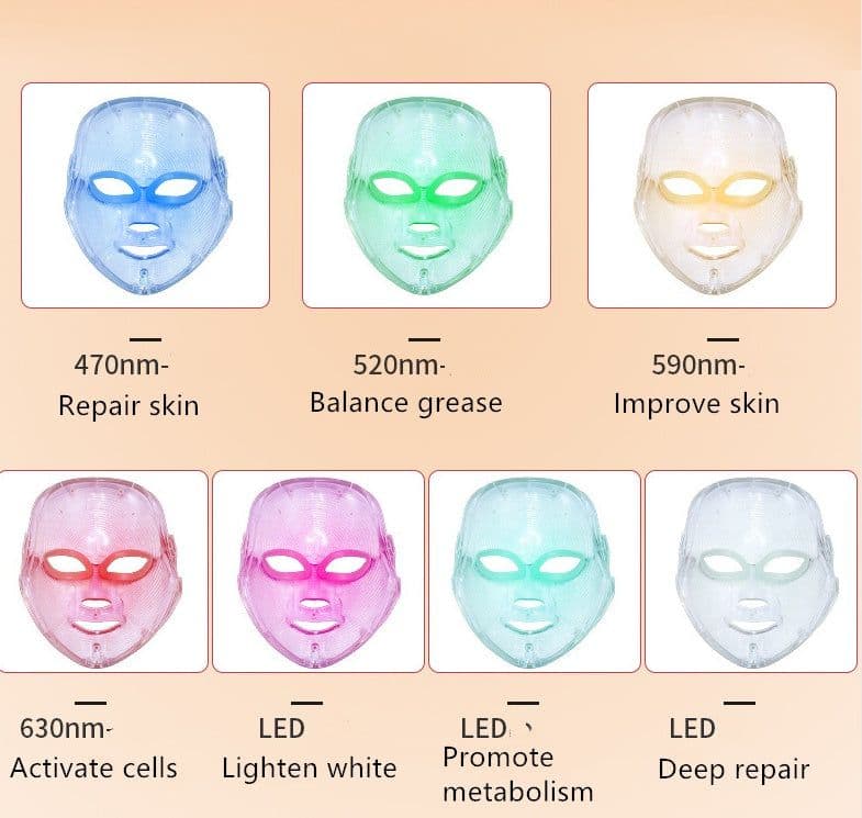image-Photon Skin Rejuvenation Instrument Home Colorful Led Mask