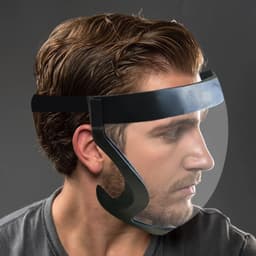 image-Full face mask transparent sports mask with edging