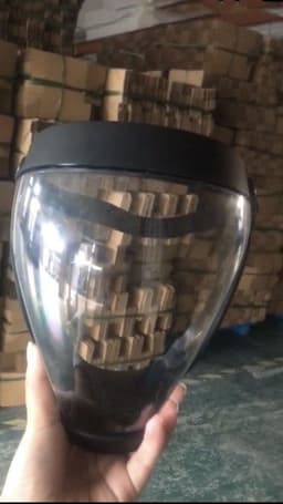image-Full face mask transparent sports mask with edging