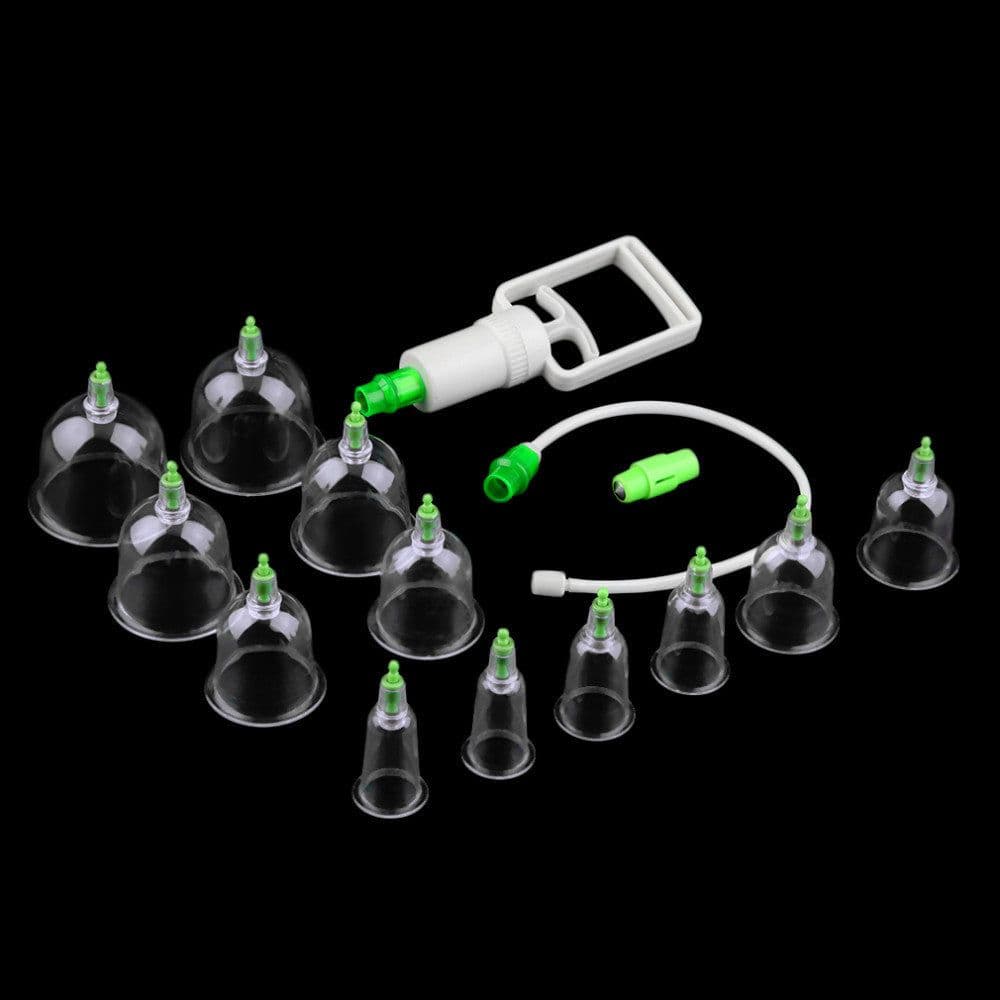 image-Chinese Great Medical Body Healthy Care 12Cups Kit Cupping Therapy Cups Hot Selling