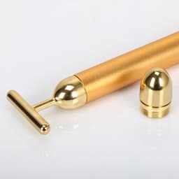 image-Face 24K Gold Vibration Pulse Beauty Bar Firming Facial Roller Massager Stick Lift Skin Tightening Wrinkles Pen