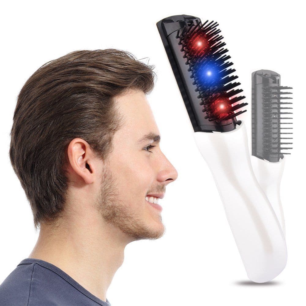 image-Electric Head Massage Comb Healthy Scalp Vibration Comb Portable Household Battery Massage Comb