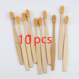 image-Bamboo toothbrush rainbow bamboo toothbrush colorful bamboo toothbrush environmental protection bamboo handle toothbrush