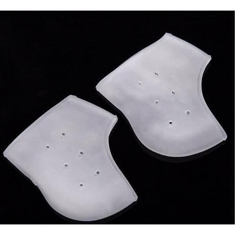 image-Silicone heel protection relieves heel pain Soft anti-split sleeve Heel sleeve