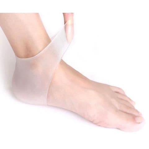 image-Silicone heel protection relieves heel pain Soft anti-split sleeve Heel sleeve
