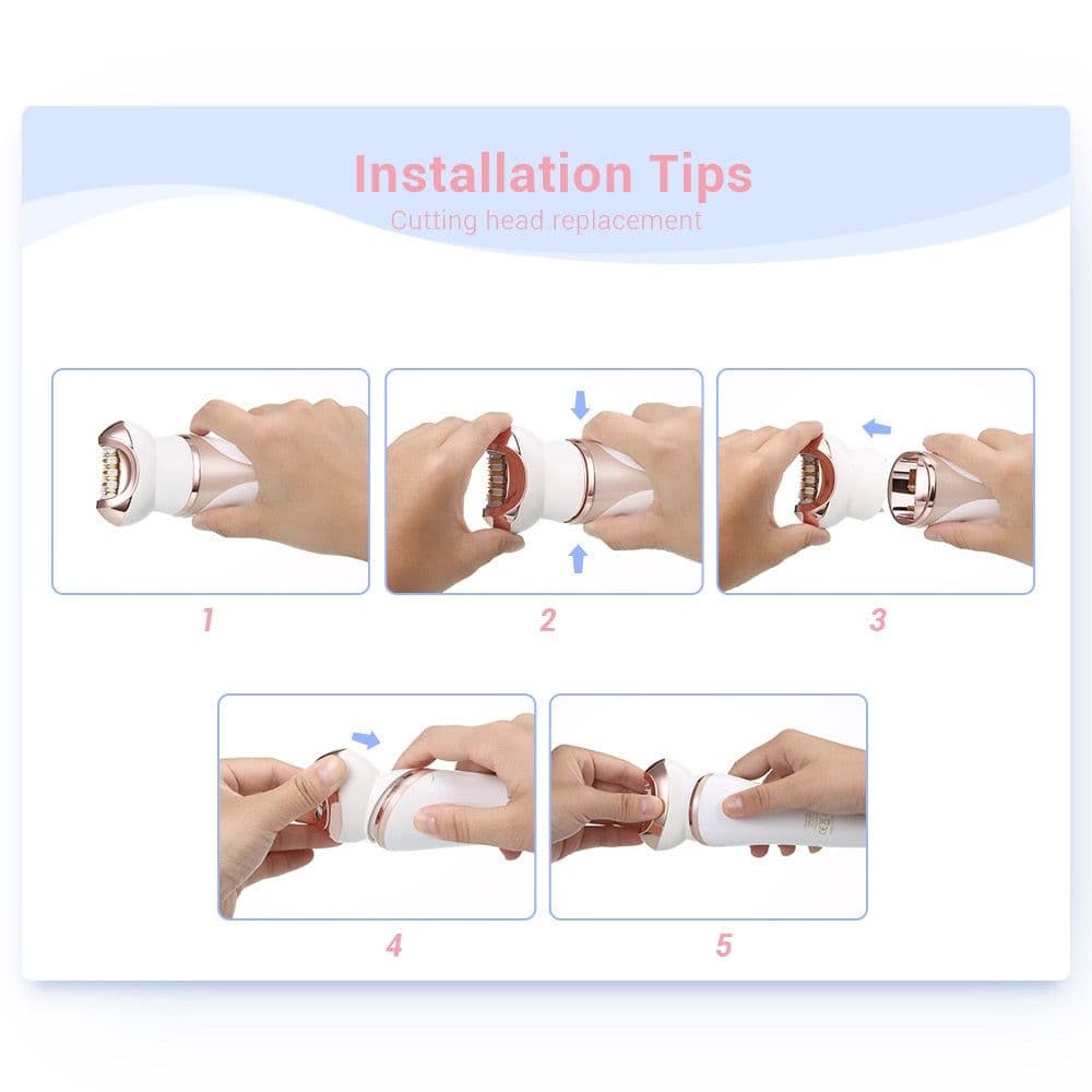 image-4-in-1 Ms. Rechargeable Electric Shaver Epilator Shaving Machine Multi-function Epilator Lady Hair Removal Massager Set