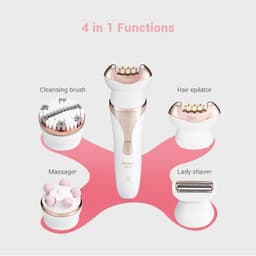 image-4-in-1 Ms. Rechargeable Electric Shaver Epilator Shaving Machine Multi-function Epilator Lady Hair Removal Massager Set
