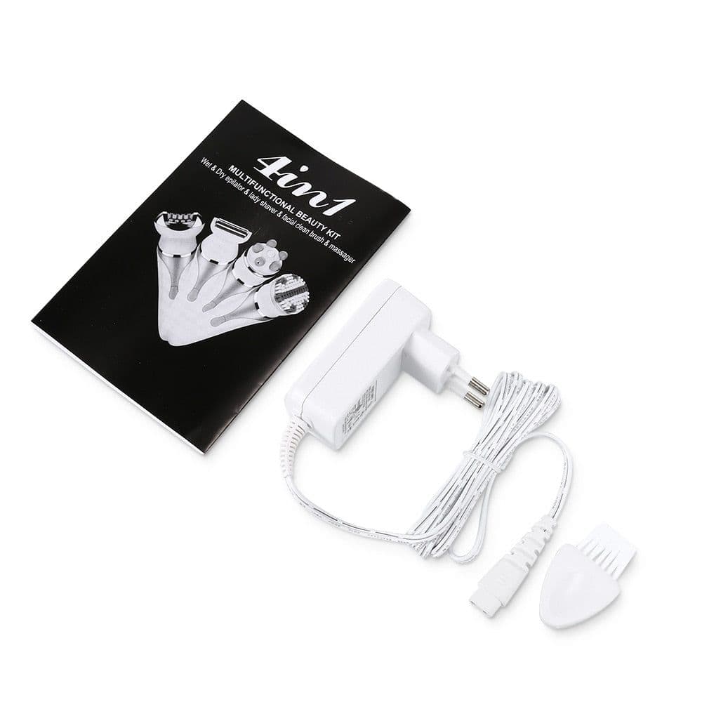 image-4-in-1 Ms. Rechargeable Electric Shaver Epilator Shaving Machine Multi-function Epilator Lady Hair Removal Massager Set