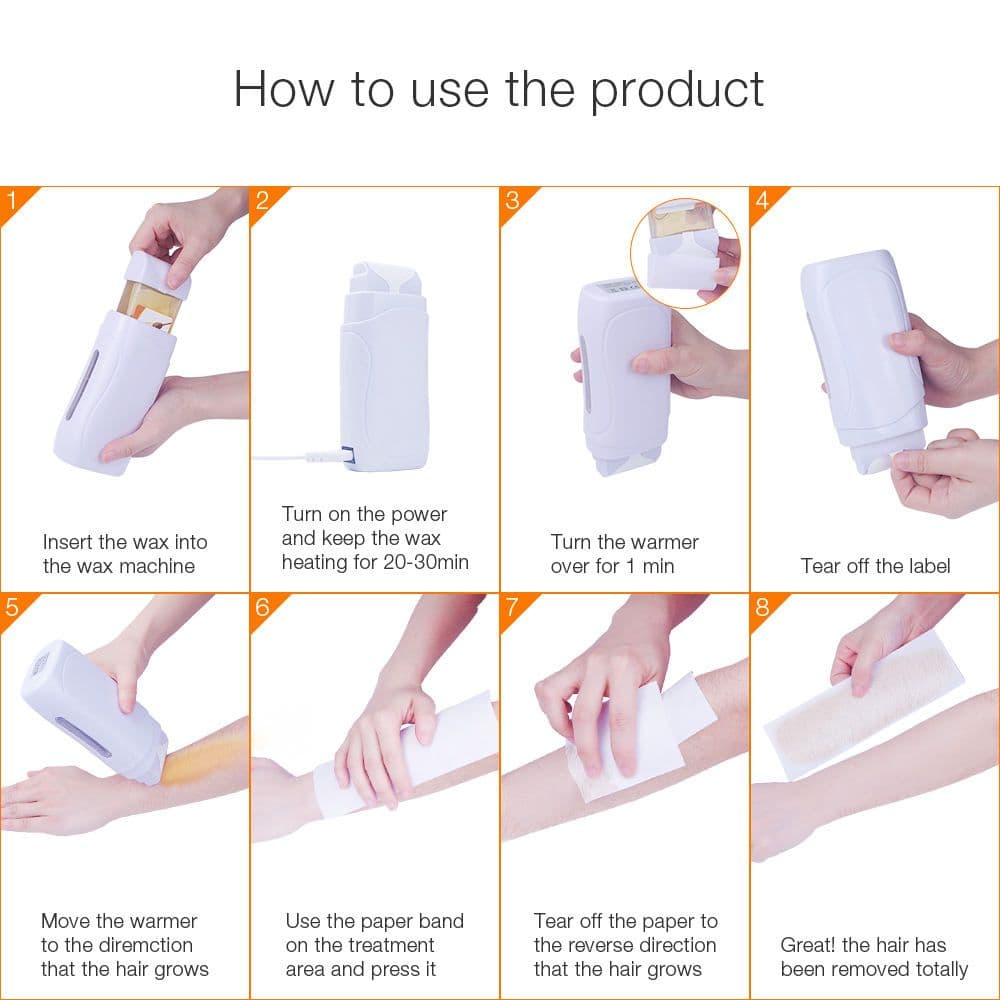 image-Professional Single Handheld Depilatory Wax Hair Removal Machine Portable Epilator Roll On Wax Heater