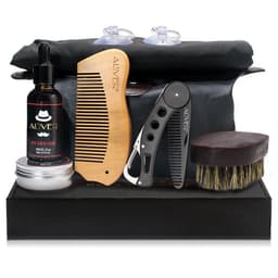 image-Man Hair Beard Shaving Set Bathroom Tool Brush Comb Shaving Scissors Clean Styling Set